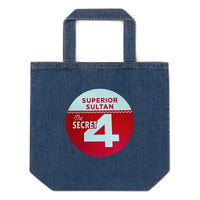 Organic denim tote bag